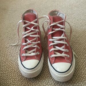 Coral high top converse